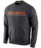 Men's Chicago Bears Nike Championship Drive Gold Collection Hybrid Fleece Performance Sweatshirt Charcoal FengYun,baseball caps,new era cap wholesale,wholesale hats